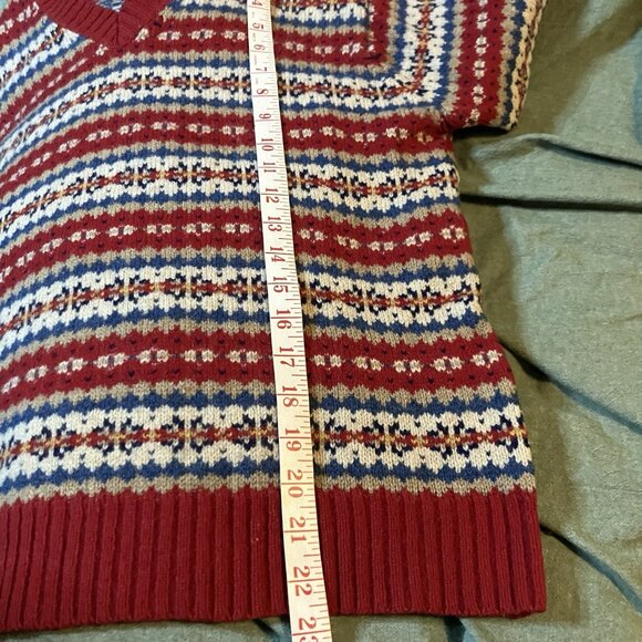 Vintage Abercrombie & Fitch Fair Isle Shetland Wool Sweater Womens M Y2K 90s Ski - Picture 6 of 7